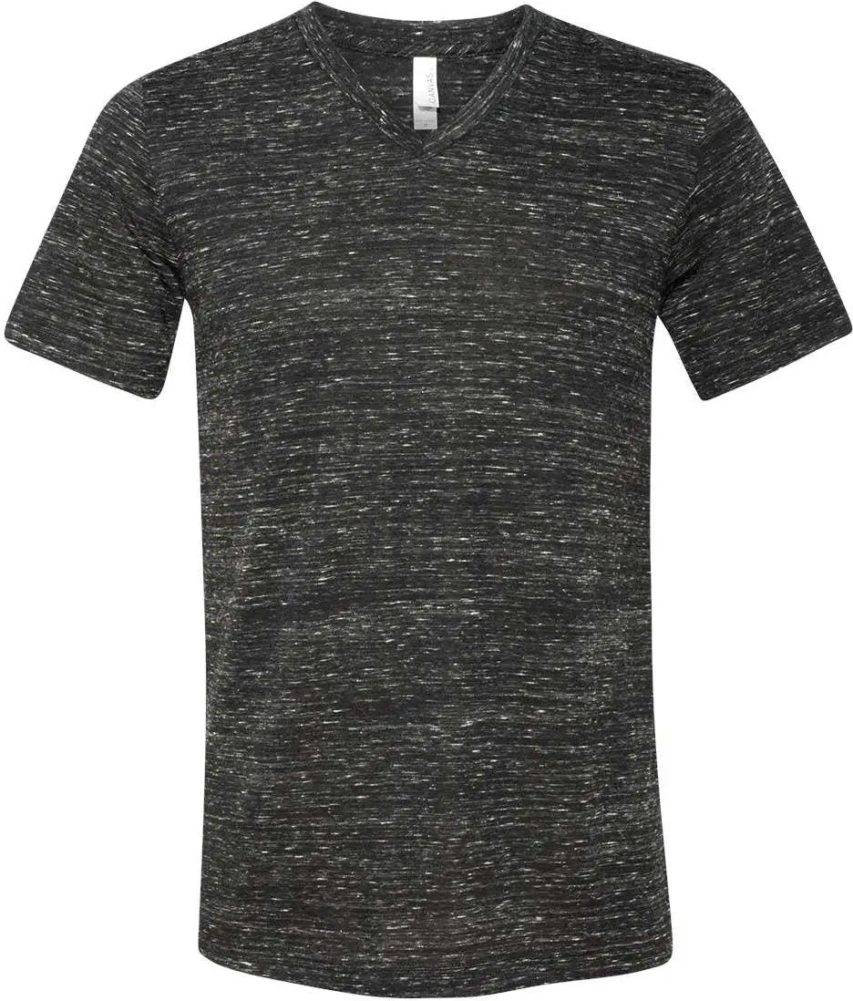 Bella + Canvas 3655c Textured Jersey V-neck Tee - 3655 - Black Marble - Adult Xs