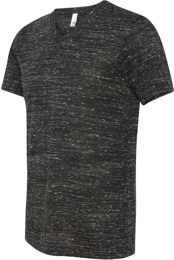Bella + Canvas 3655c Textured Jersey V-neck Tee - 3655 - Black Marble