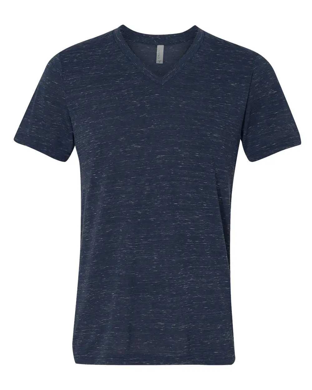 Bella + Canvas 3655c Textured Jersey V-neck Tee - 3655 - Navy Marble - Adult Xs