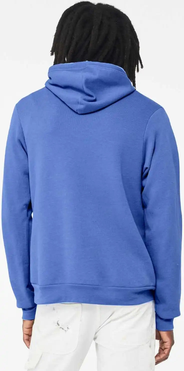Bella + Canvas 3719 Sponge Fleece Hoodie - Heather Columbia Blue