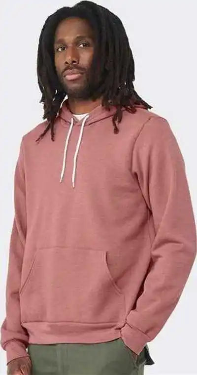 Bella + Canvas 3719 Sponge Fleece Hoodie - Heather Mauve