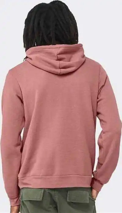 Bella + Canvas 3719 Sponge Fleece Hoodie - Heather Mauve