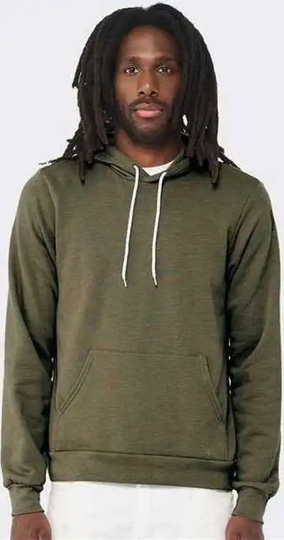 Bella + Canvas 3719 Sponge Fleece Hoodie Heather Olive