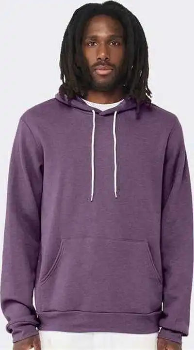 Bella + Canvas 3719 Sponge Fleece Hoodie Heather Team Purple