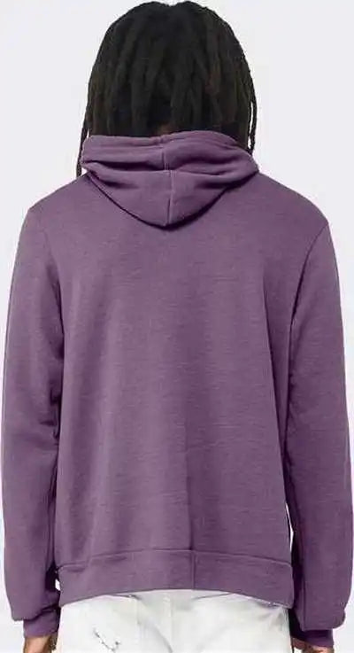 Bella + Canvas 3719 Sponge Fleece Hoodie Heather Team Purple