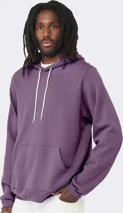 Bella + Canvas 3719 Sponge Fleece Hoodie Heather Team Purple