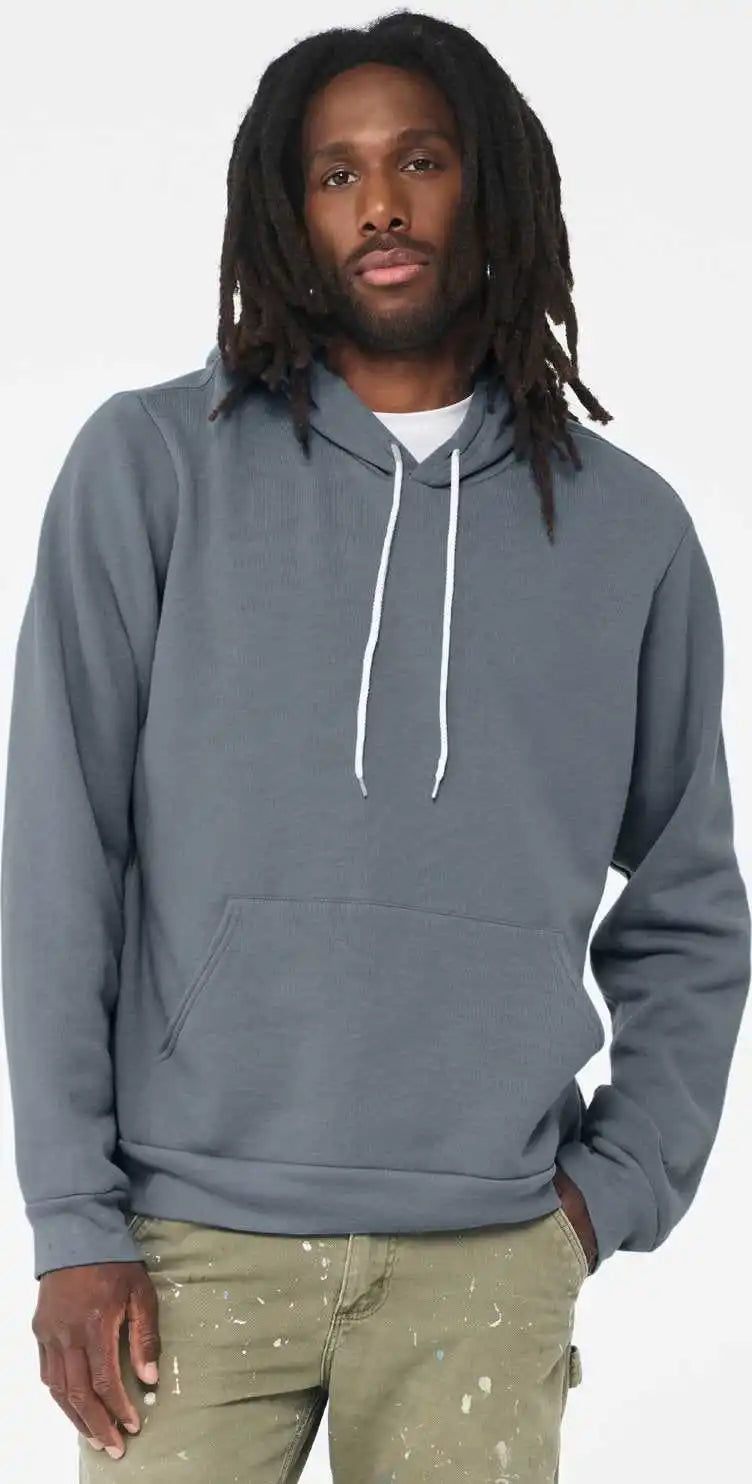 Bella + Canvas 3719 Sponge Fleece Hoodie Steel Blue