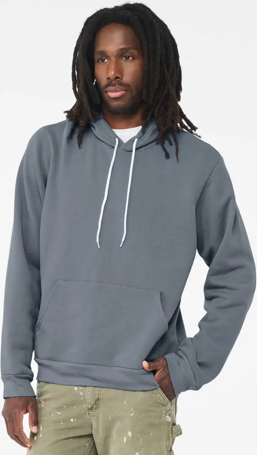 Bella + Canvas 3719 Sponge Fleece Hoodie Steel Blue
