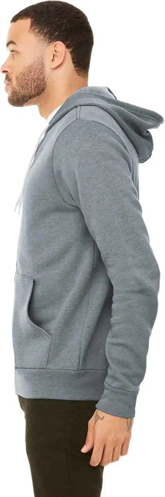 Bella + Canvas 3719 Unisex Sponge Fleece Pullover Hoodie Athletic Heather