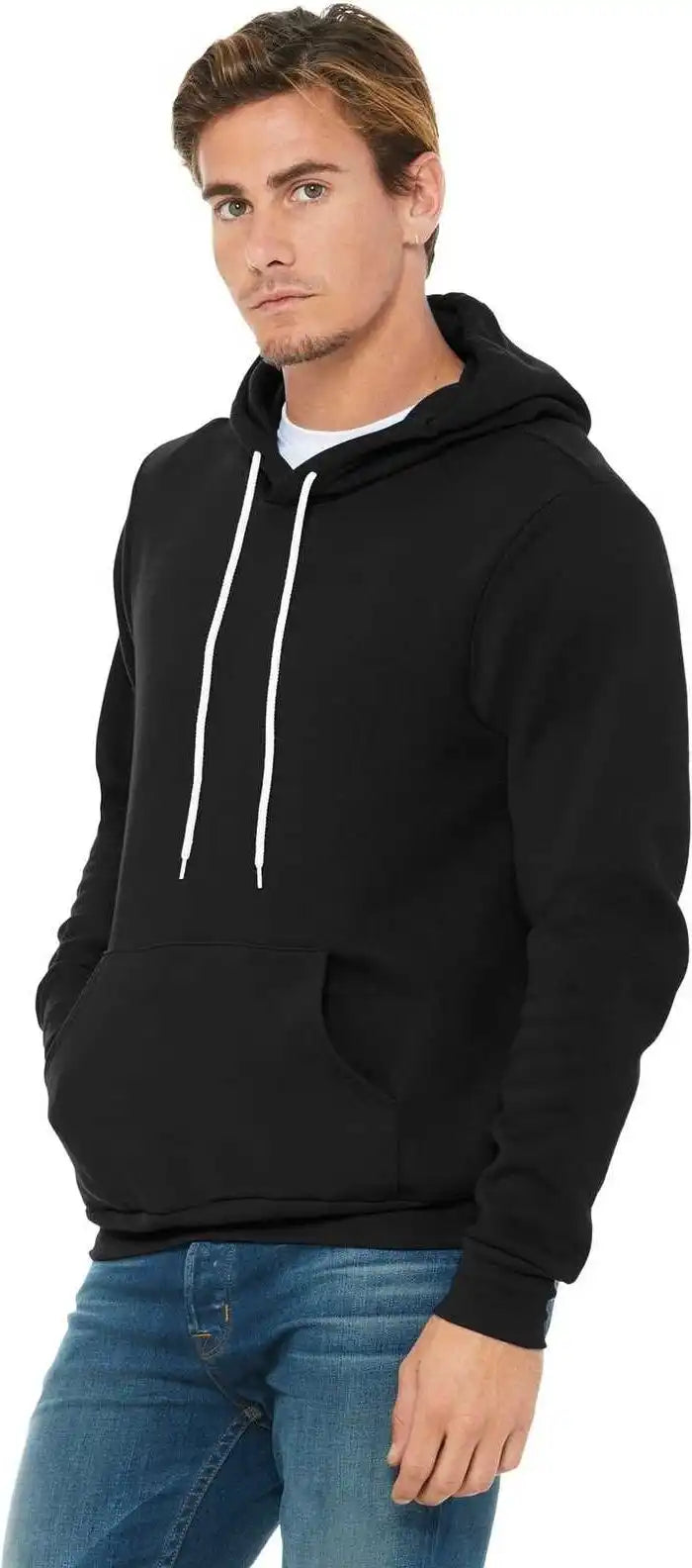 Bella + Canvas 3719 Unisex Sponge Fleece Pullover Hoodie Black