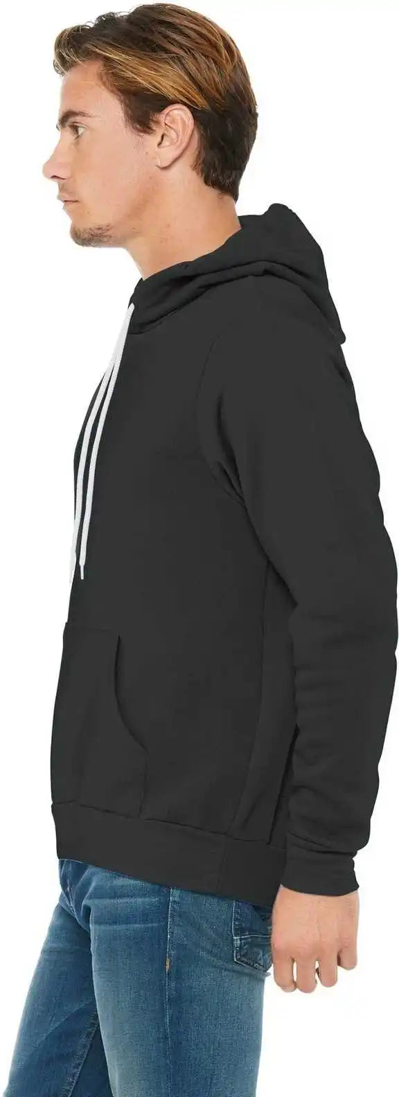 Bella + Canvas 3719 Unisex Sponge Fleece Pullover Hoodie Dark Gray