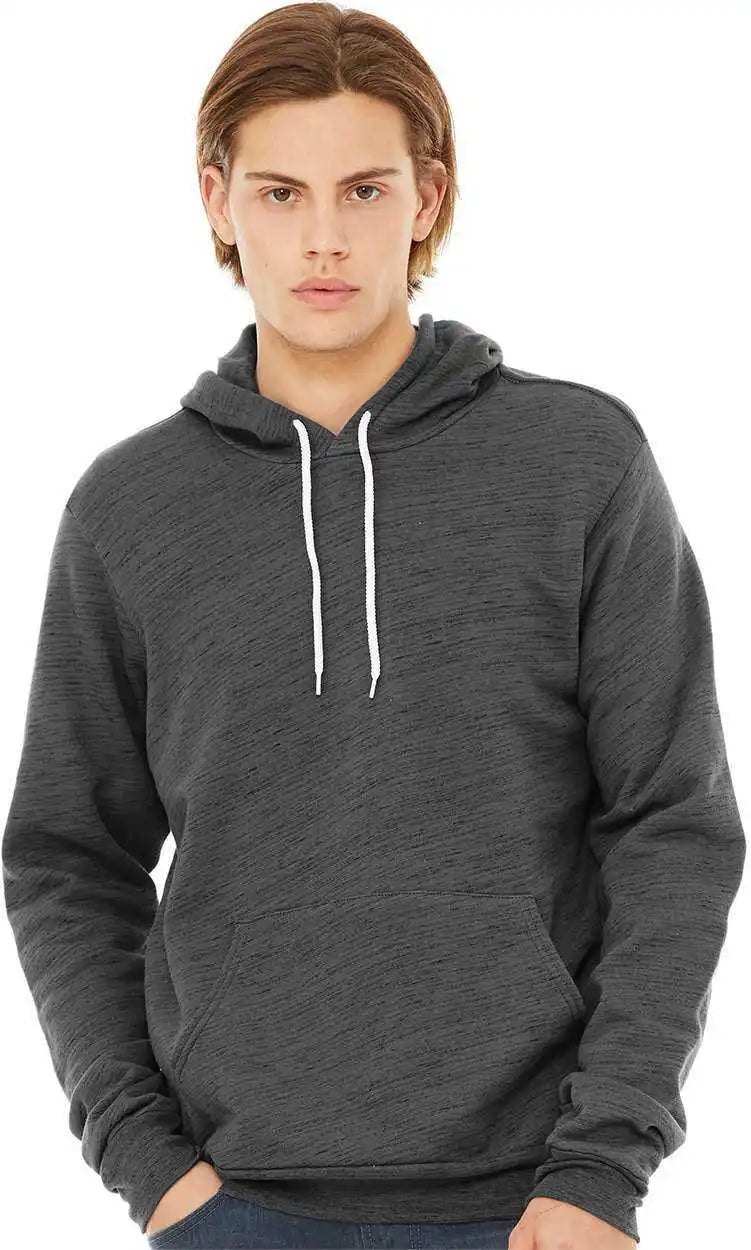 Bella + Canvas 3719 Unisex Sponge Fleece Pullover Hoodie - Dark Grey Marble