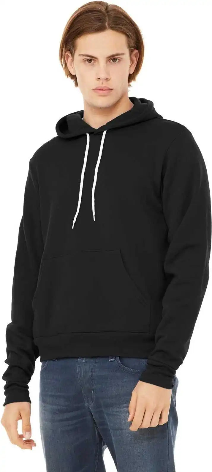 Bella + Canvas 3719 Unisex Sponge Fleece Pullover Hoodie Dtg Black