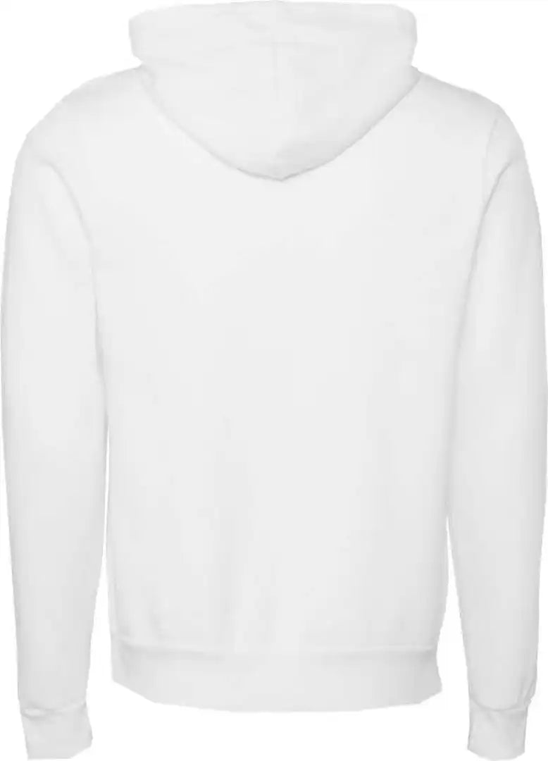 Bella + Canvas 3719 Unisex Sponge Fleece Pullover Hoodie - Dtg White