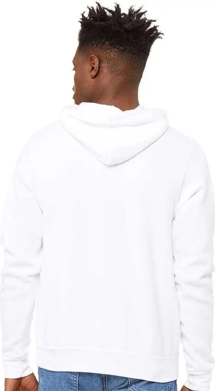 Bella + Canvas 3719 Unisex Sponge Fleece Pullover Hoodie - Dtg White