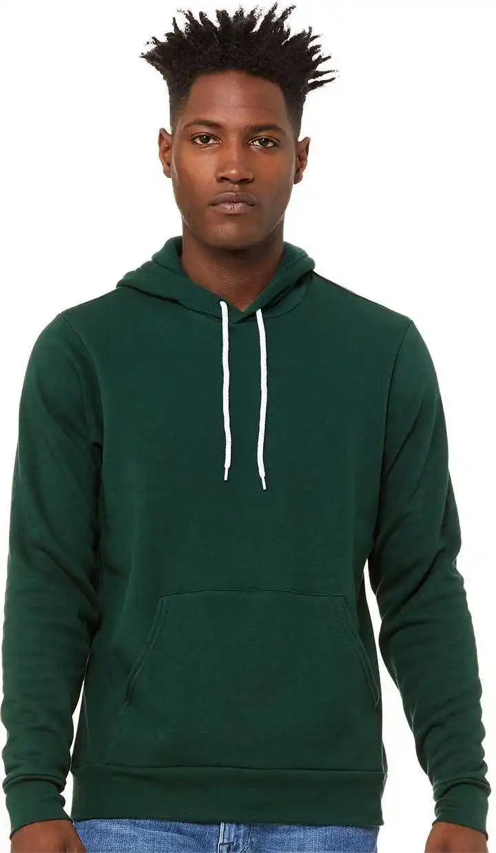 Bella + Canvas 3719 Unisex Sponge Fleece Pullover Hoodie Forest