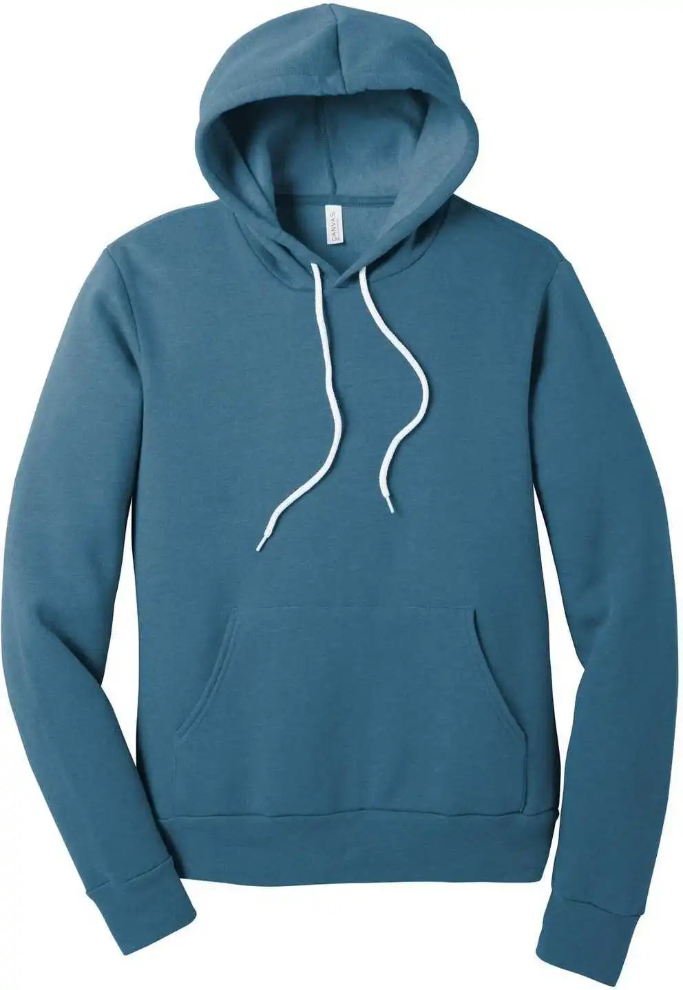 Bella + Canvas 3719 Unisex Sponge Fleece Pullover Hoodie Heather Deep Teal