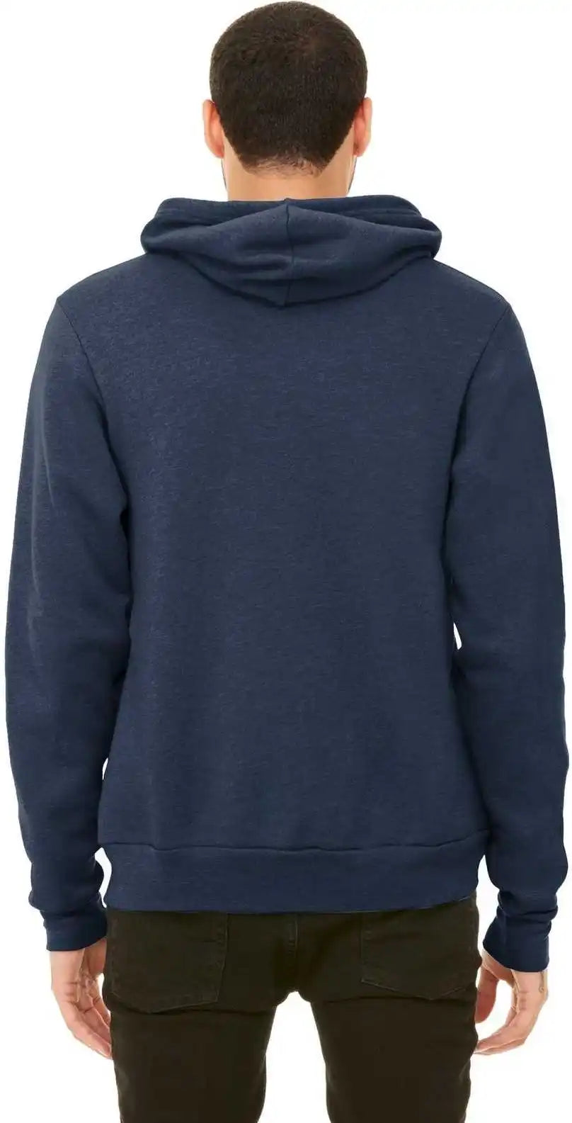 Bella + Canvas 3719 Unisex Sponge Fleece Pullover Hoodie Heather Navy