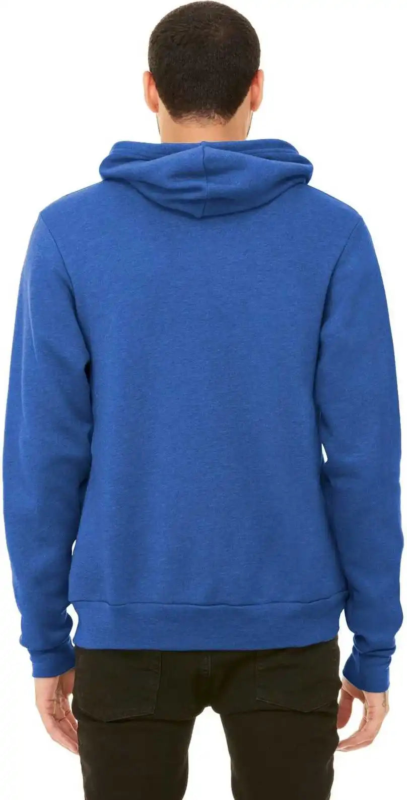 Bella + Canvas 3719 Unisex Sponge Fleece Pullover Hoodie Heather True Royal