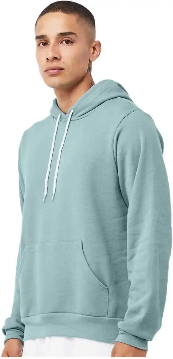 Bella + Canvas 3719 Unisex Sponge Fleece Pullover Hoodie - Heather Blue Lagoon