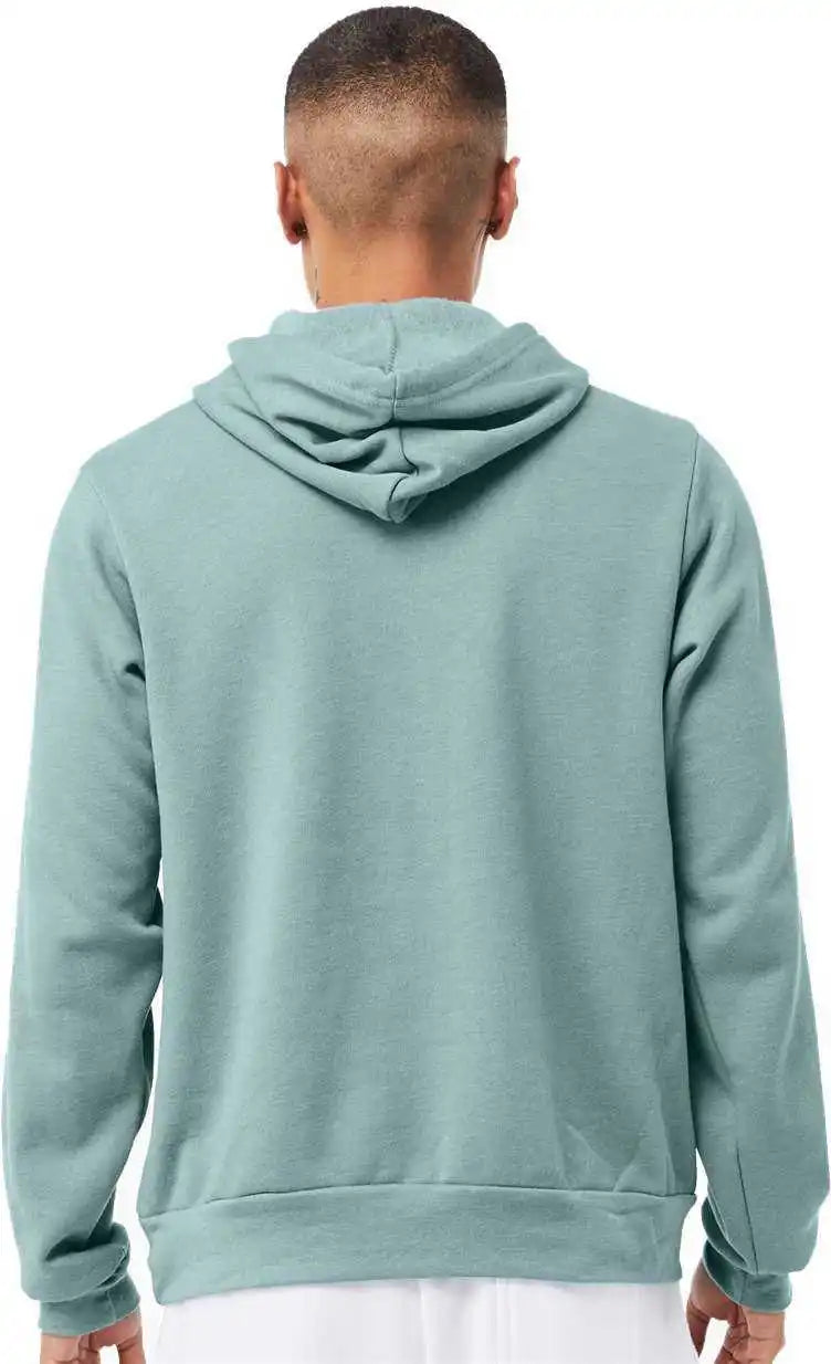 Bella + Canvas 3719 Unisex Sponge Fleece Pullover Hoodie - Heather Blue Lagoon