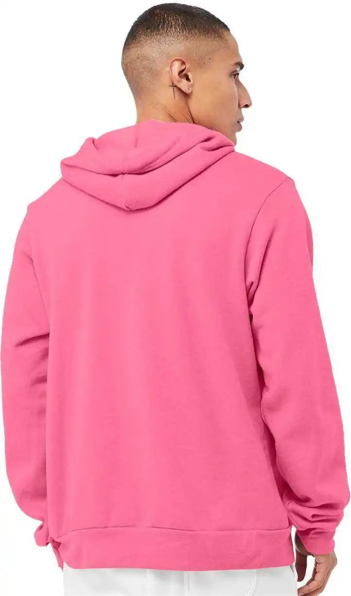 Bella + Canvas 3719 Unisex Sponge Fleece Pullover Hoodie Heather Charity Pink