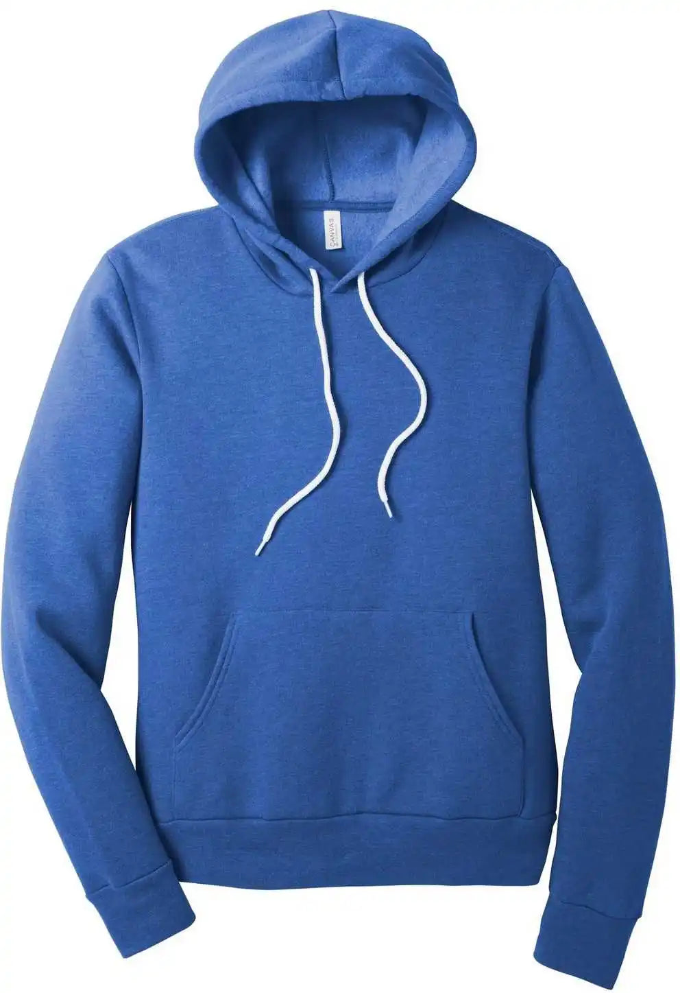 Bella + Canvas 3719 Unisex Sponge Fleece Pullover Hoodie Heather True Royal
