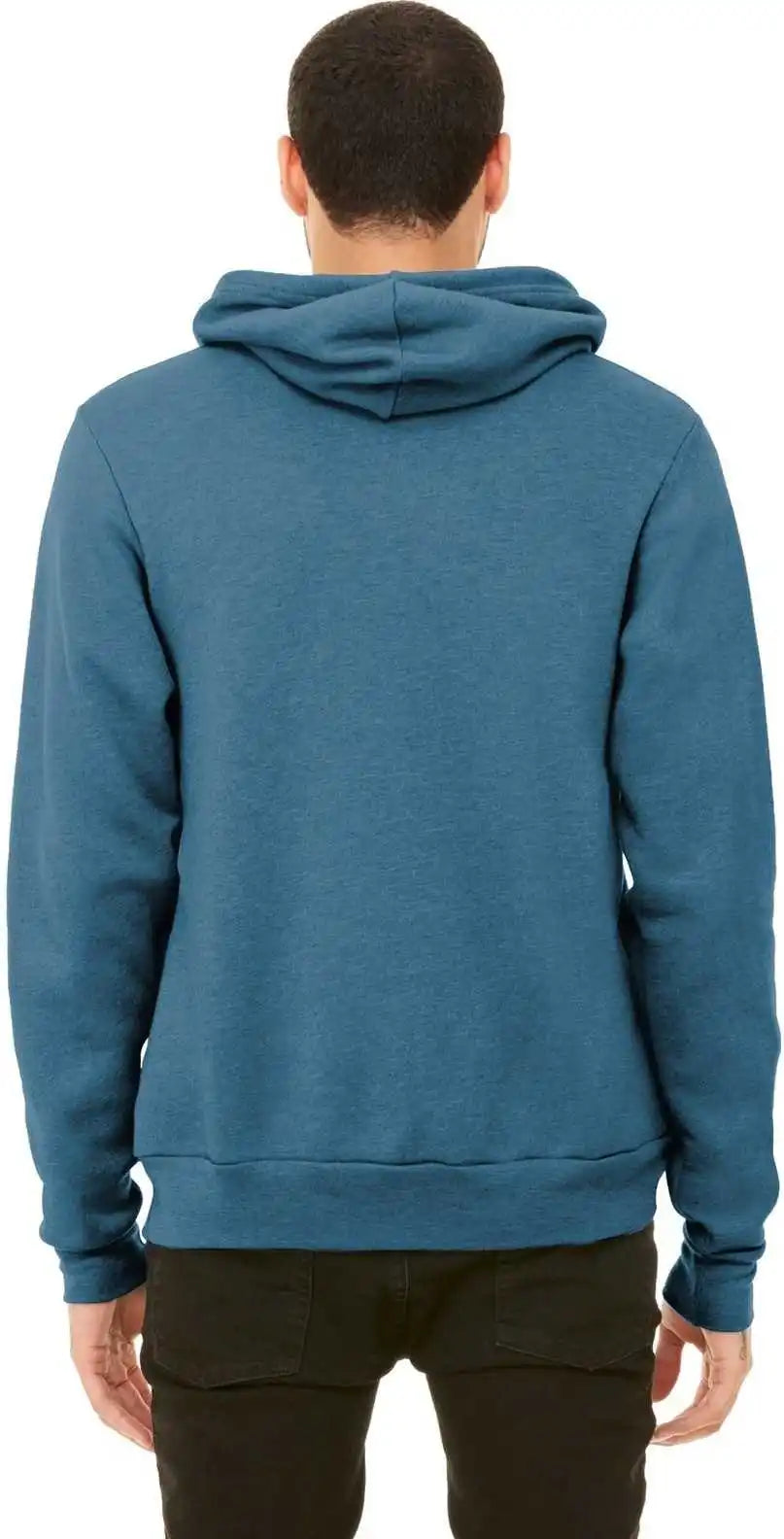 Bella + Canvas 3719 Unisex Sponge Fleece Pullover Hoodie - Heather Deep Teal