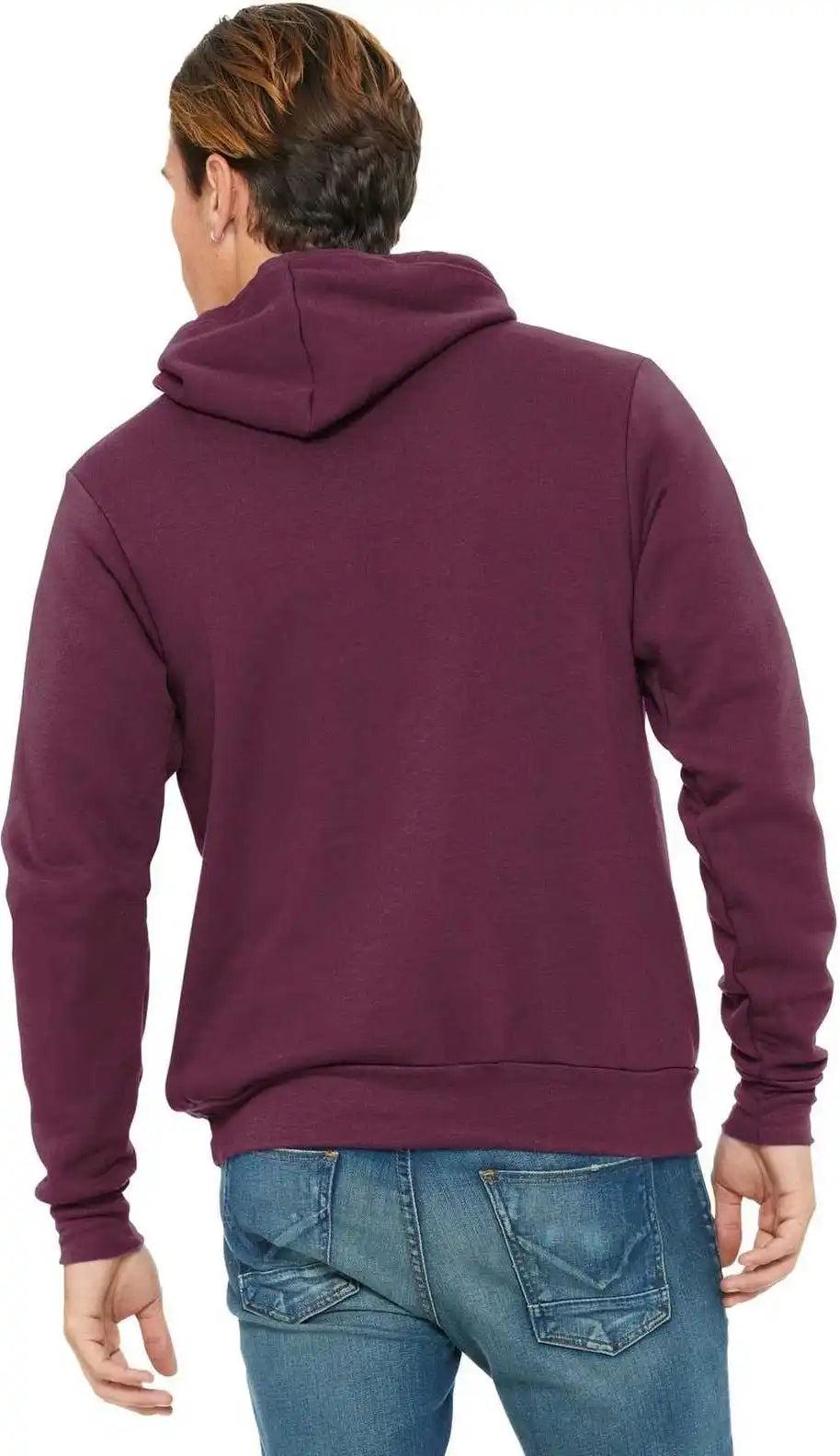Bella + Canvas 3719 Unisex Sponge Fleece Pullover Hoodie - Maroon