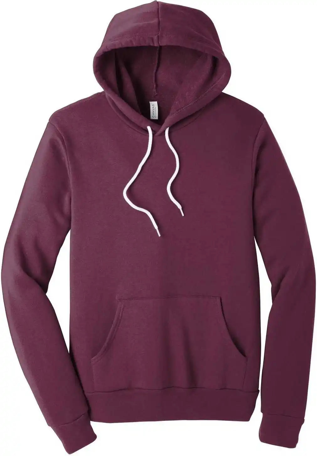 Bella + Canvas 3719 Unisex Sponge Fleece Pullover Hoodie Maroon