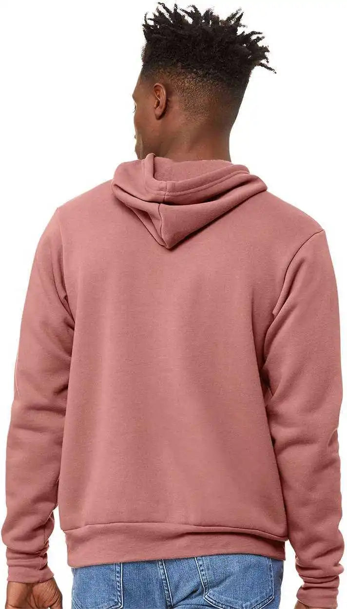 Bella + Canvas 3719 Unisex Sponge Fleece Pullover Hoodie - Mauve