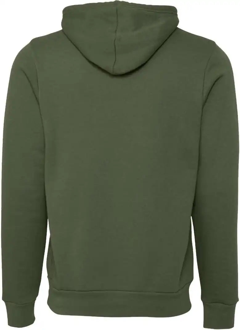 Bella + Canvas 3719 Unisex Sponge Fleece Pullover Hoodie Military Green