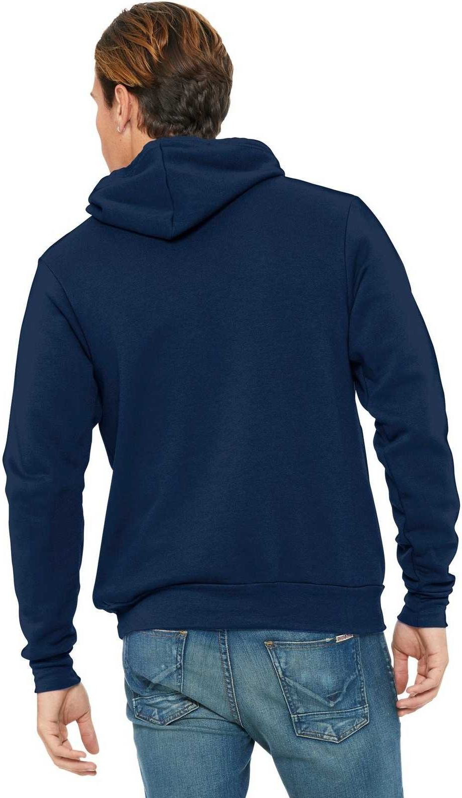 Bella + Canvas 3719 Unisex Sponge Fleece Pullover Hoodie - Navy