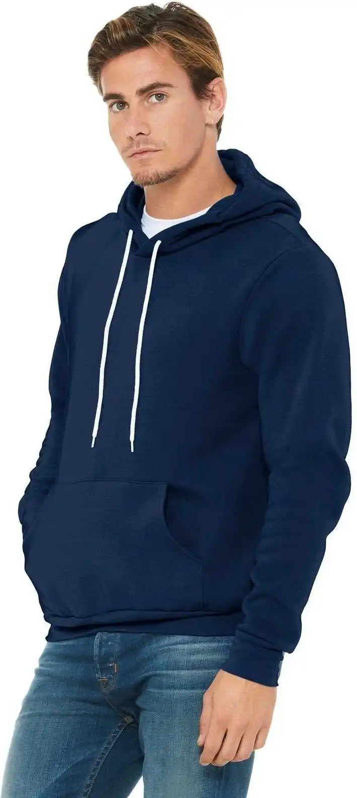 Bella + Canvas 3719 Unisex Sponge Fleece Pullover Hoodie Navy