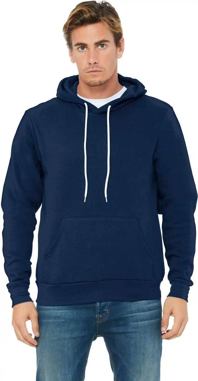 Bella + Canvas 3719 Unisex Sponge Fleece Pullover Hoodie Navy