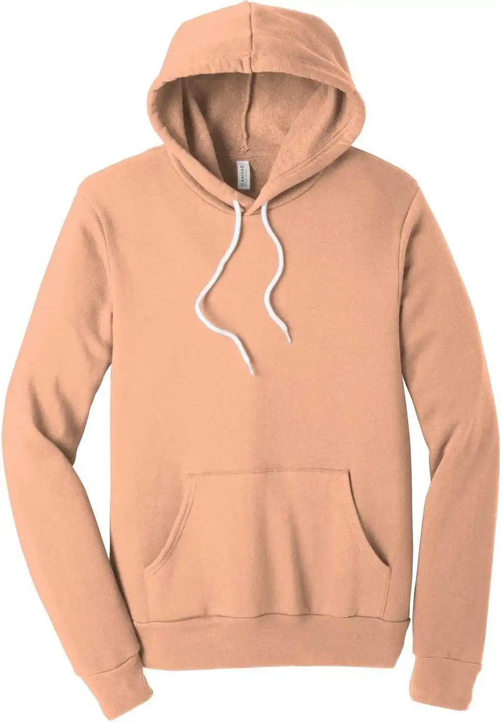 Bella + Canvas 3719 Unisex Sponge Fleece Pullover Hoodie Peach
