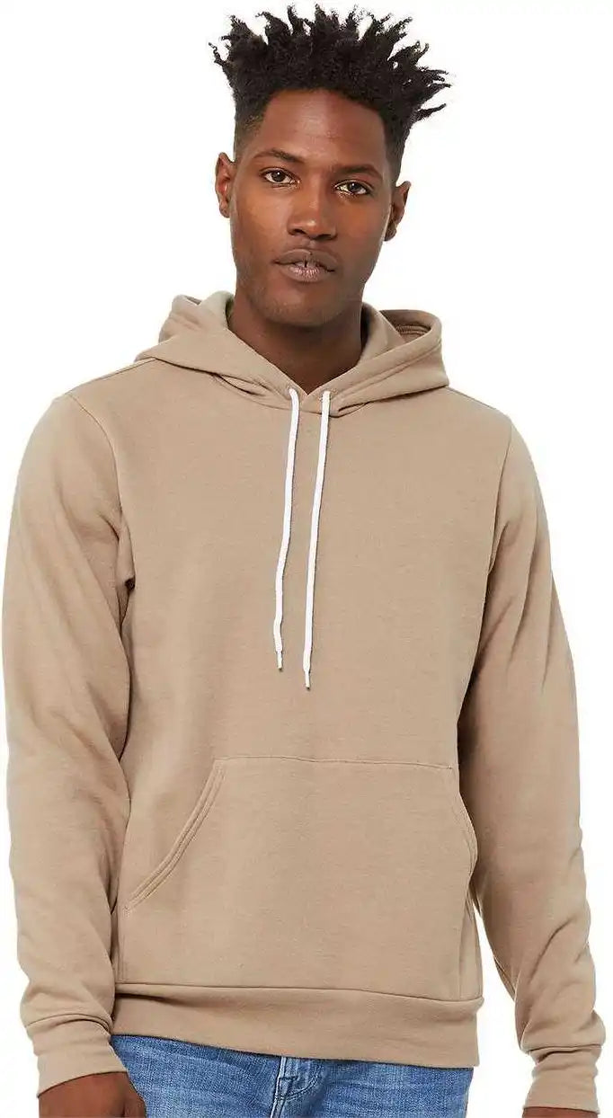Bella + Canvas 3719 Unisex Sponge Fleece Pullover Hoodie Tan