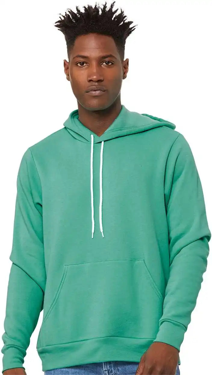 Bella + Canvas 3719 Unisex Sponge Fleece Pullover Hoodie Teal