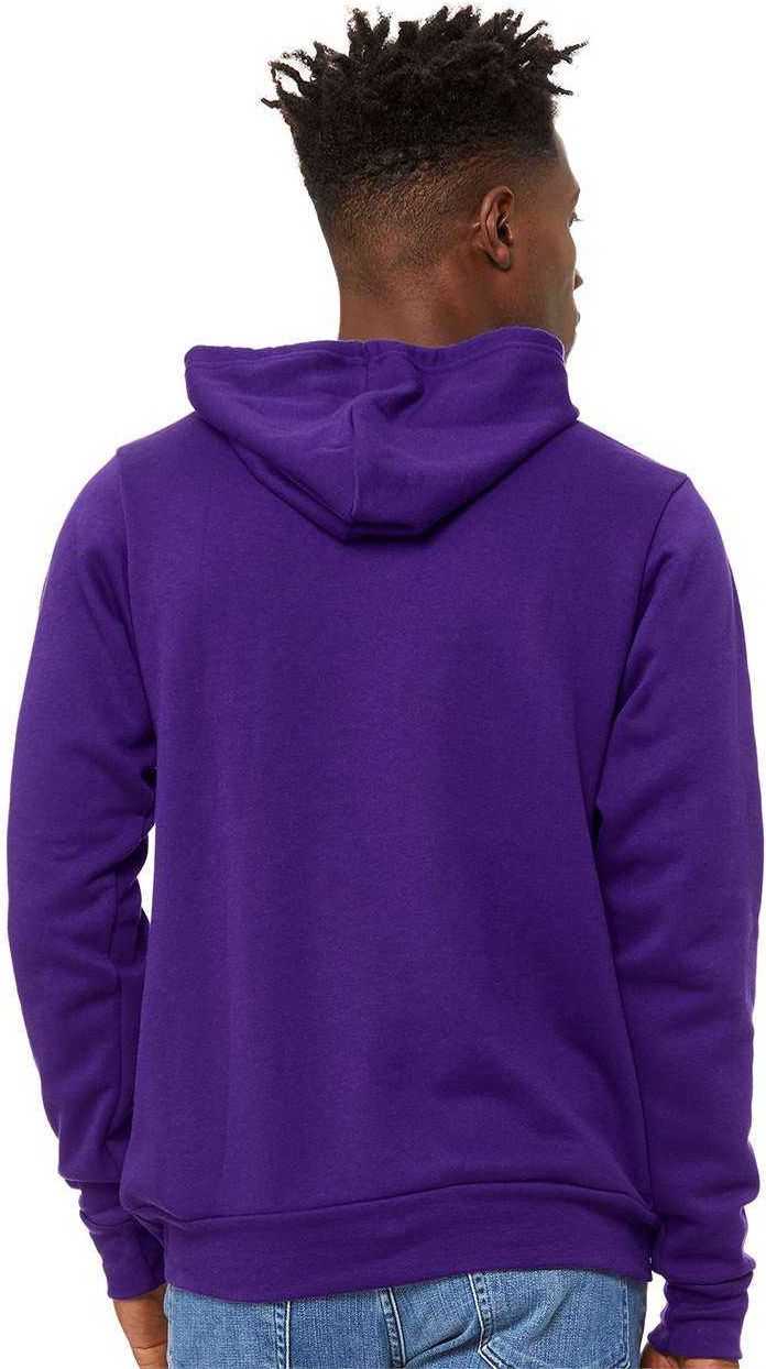 Bella + Canvas 3719 Unisex Sponge Fleece Pullover Hoodie - Team Purple
