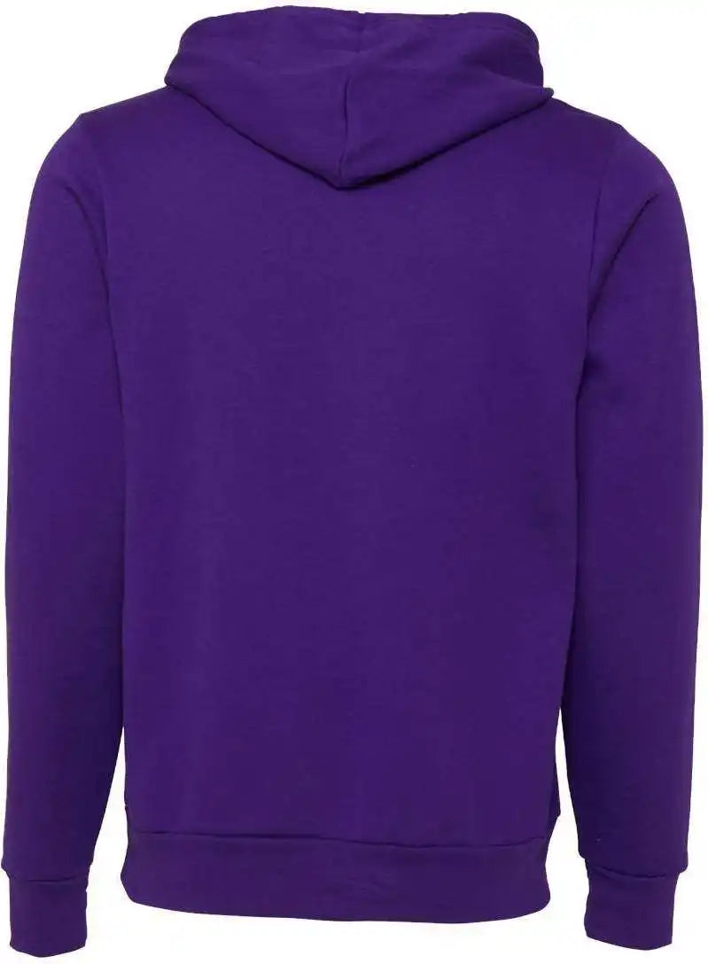 Bella + Canvas 3719 Unisex Sponge Fleece Pullover Hoodie Team Purple
