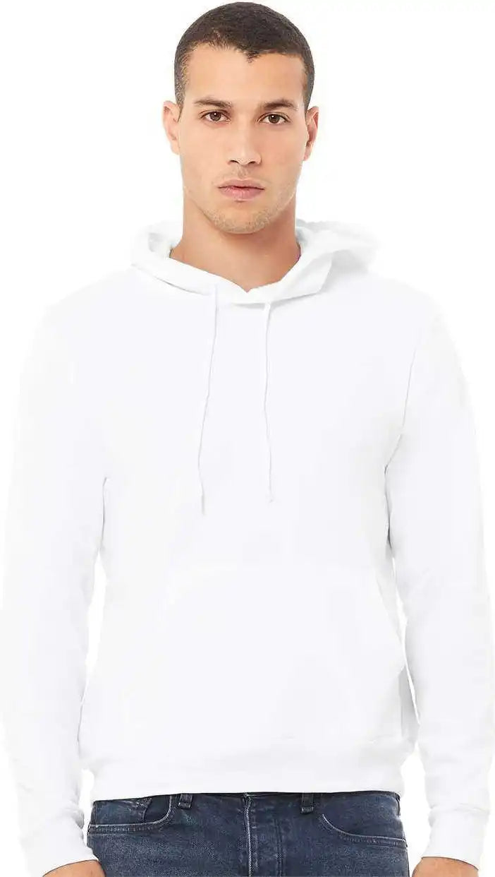 Bella + Canvas 3719 Unisex Sponge Fleece Pullover Hoodie White
