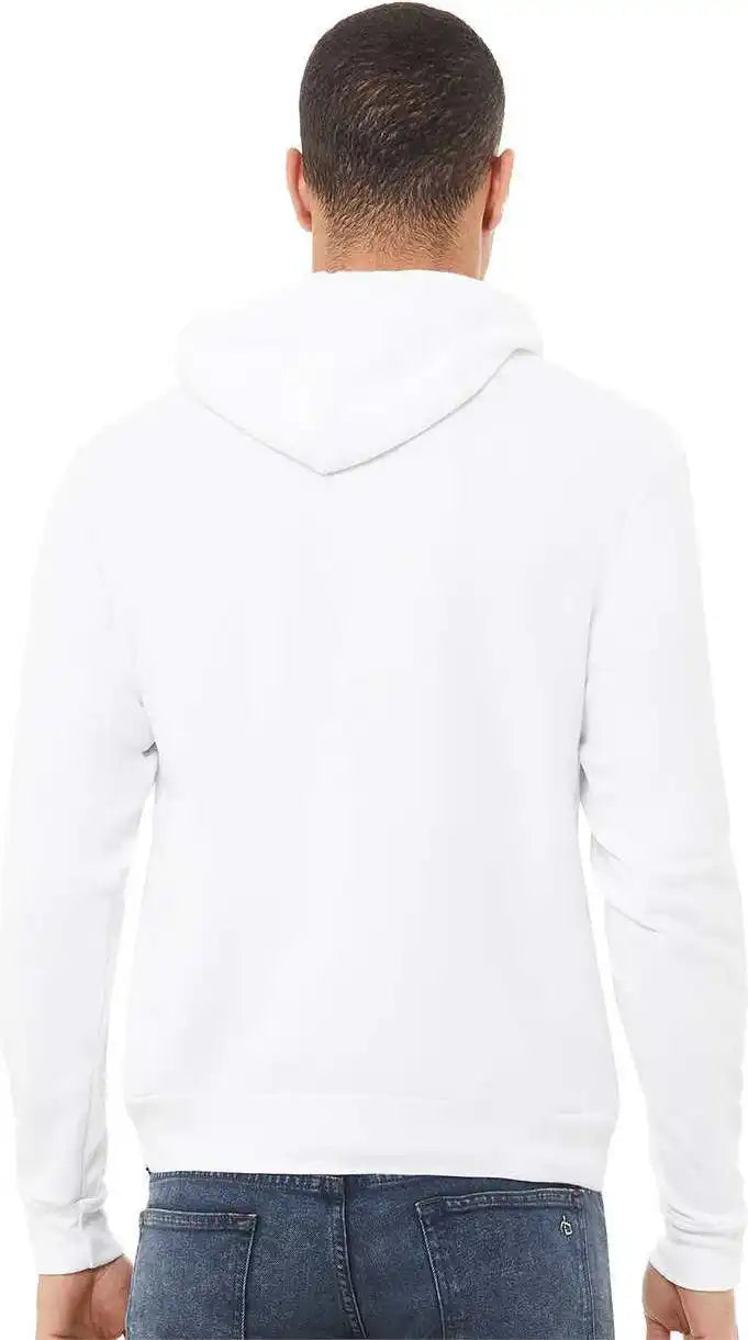 Bella + Canvas 3719 Unisex Sponge Fleece Pullover Hoodie White