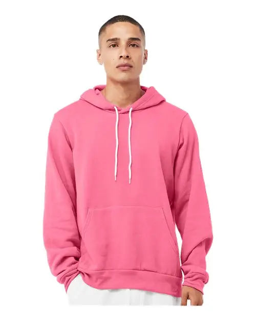 Bella + Canvas 3719c Sponge Fleece Hoodie - 3719 - Heather Charity Pink