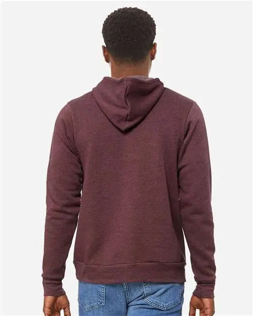 Bella + Canvas 3719c Sponge Fleece Hoodie - 3719 - Heather Maroon