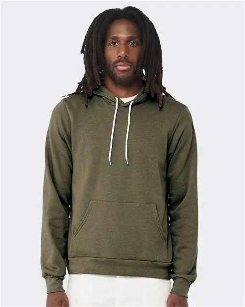 Bella + Canvas 3719c Sponge Fleece Hoodie - 3719 - Heather Olive