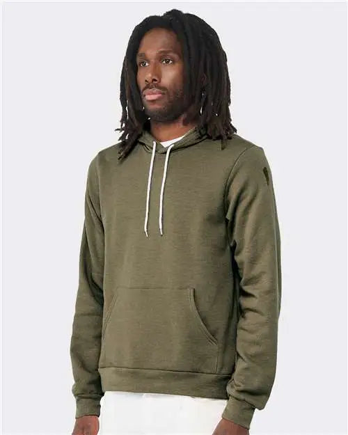 Bella + Canvas 3719c Sponge Fleece Hoodie - 3719 - Heather Olive