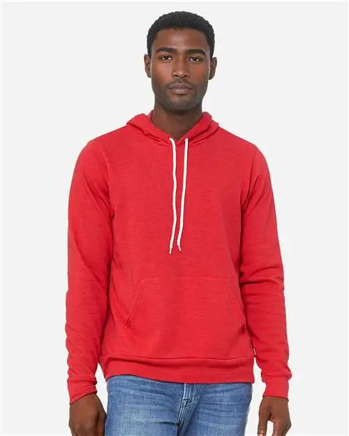 Bella + Canvas 3719c Sponge Fleece Hoodie - 3719 - Heather Red