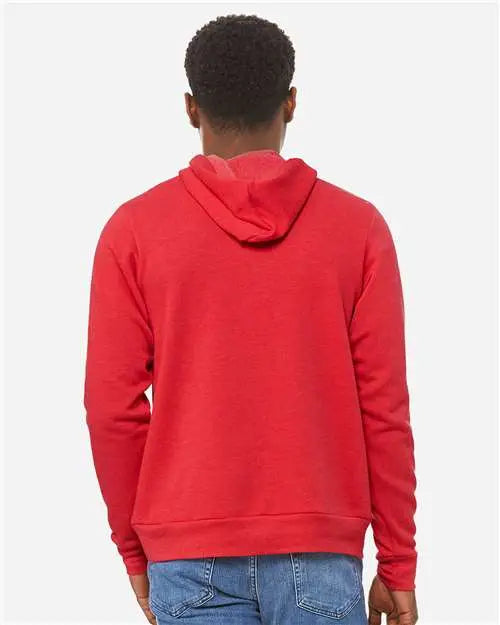 Bella + Canvas 3719c Sponge Fleece Hoodie - 3719 - Heather Red