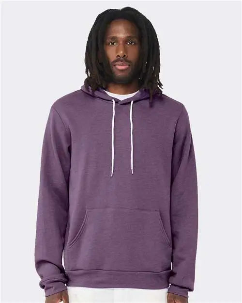 Bella + Canvas 3719c Sponge Fleece Hoodie - 3719 - Heather Team Purple