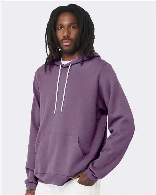 Bella + Canvas 3719c Sponge Fleece Hoodie - 3719 - Heather Team Purple